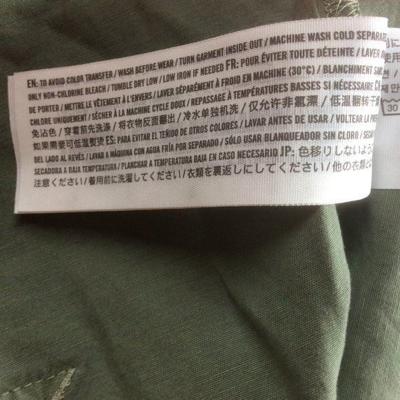 Abercrombie & Fitch 90s Army Green Utility Y2K Retro Classic Skirt Size Small - Picture 4 of 5